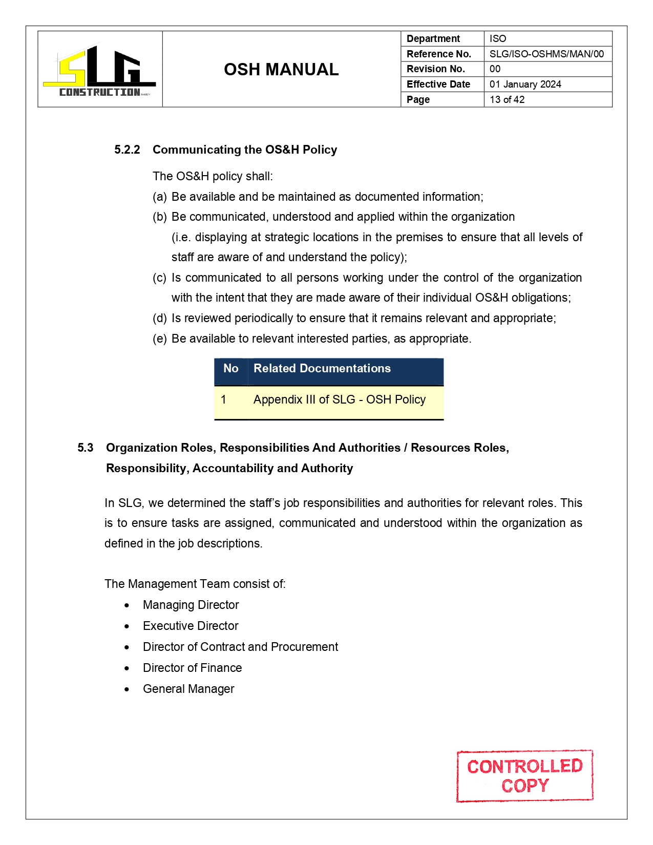 OSH Manual Page 15